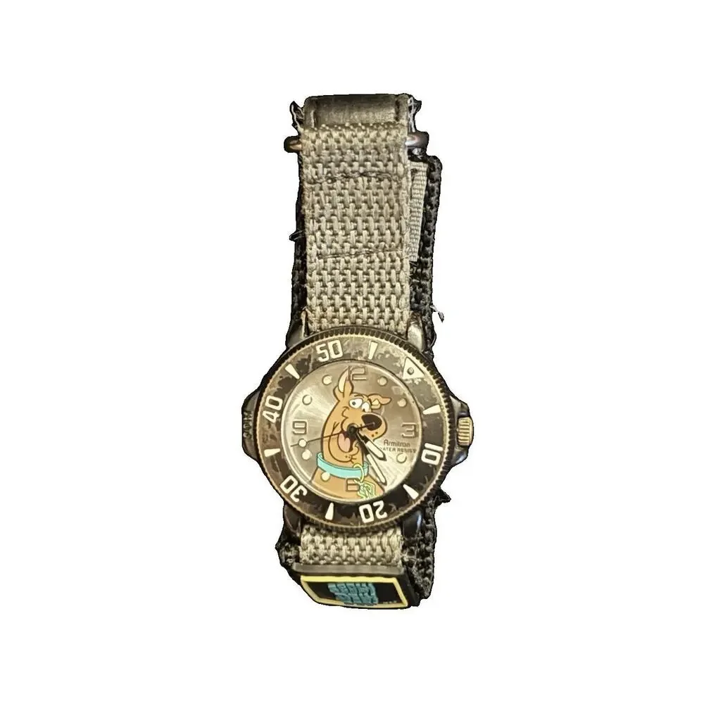 Vintage 90s ARMITRON Scooby Doo Watch Nylon Strap 2100/150 Quartz 31 mm